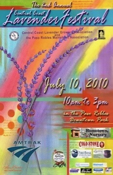 2010 Central Coast Lavender Festival historical poster