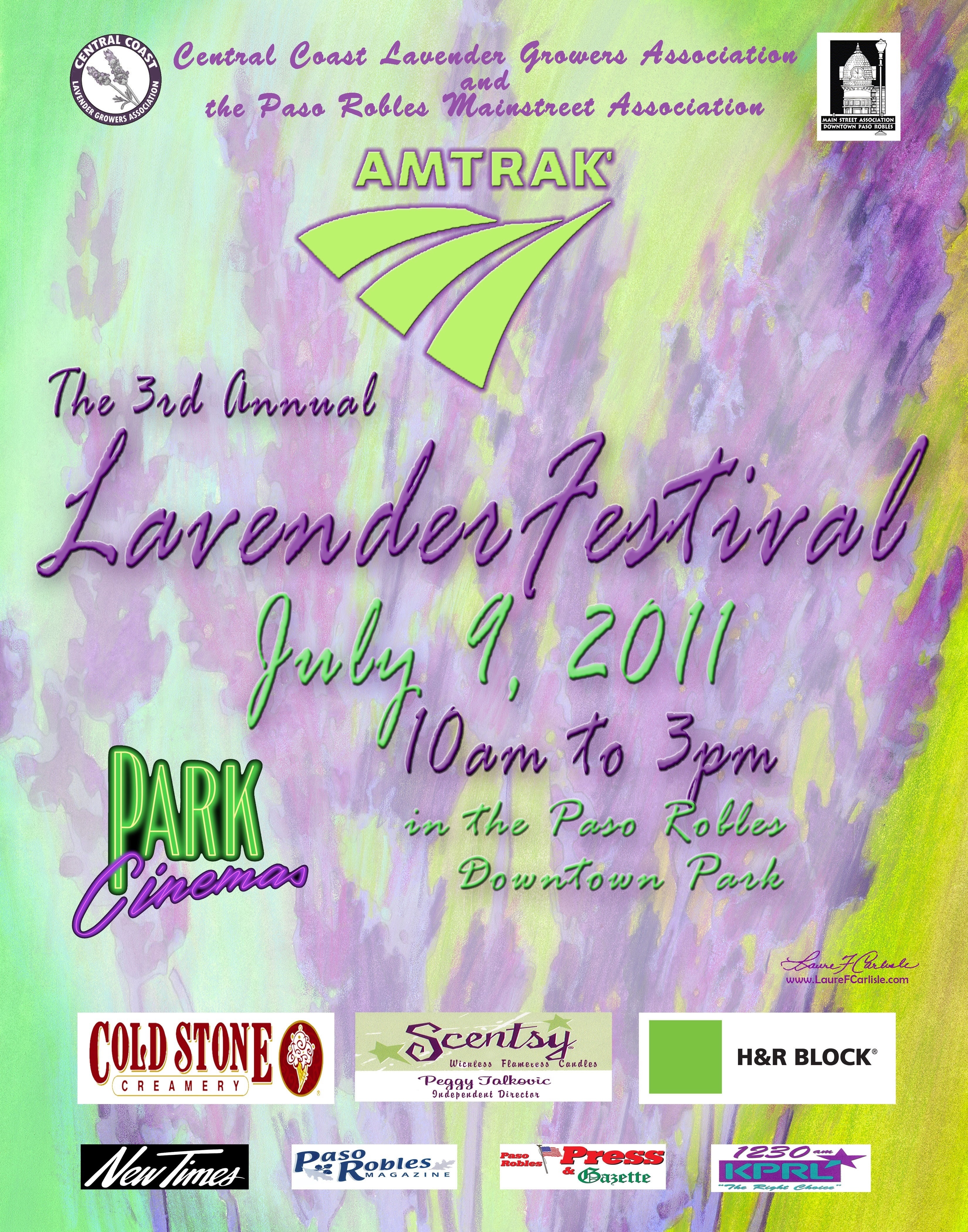 2011 Central Coast Lavender Festival historical poster